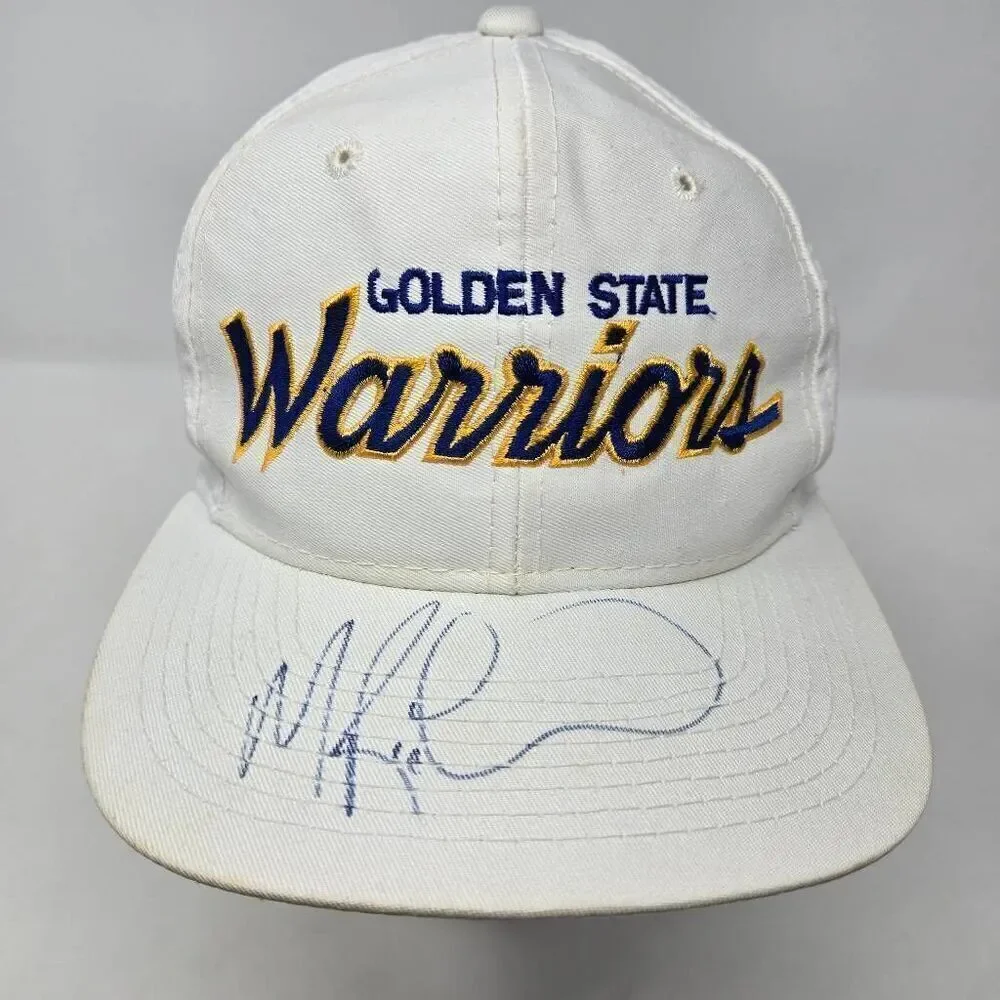 GOLDEN STATE WARRIORS SPORTS SPECIALTIES HAT DON NELSON MITCH RICHMOND SIGNED